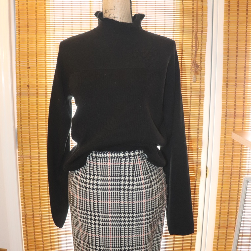 i.e. Brand Mock Neck Black Sweater